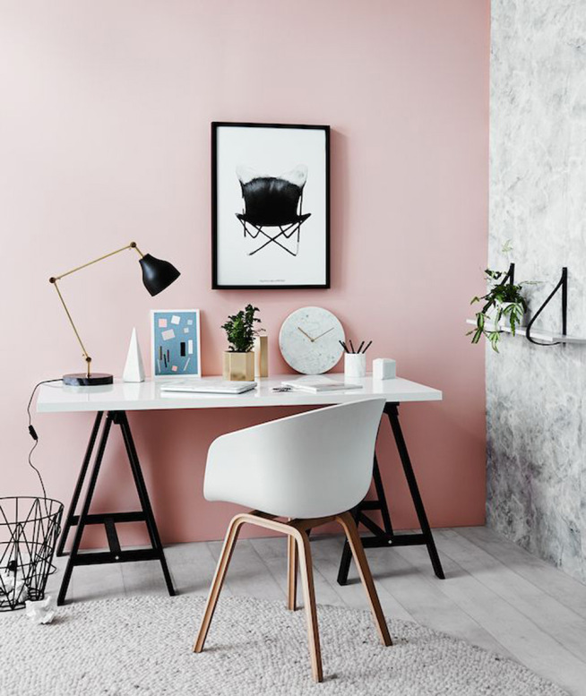 Styleandminimalism interior inspiration blush pink charcoal grey 001